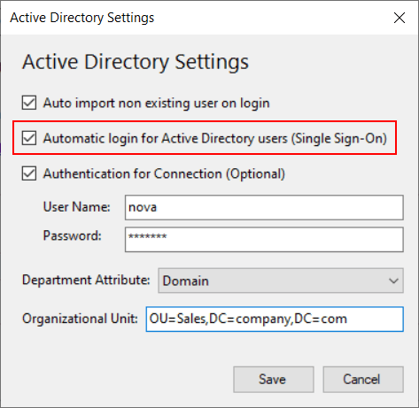 Output Messenger - SSO (Single Sign-On) Settings